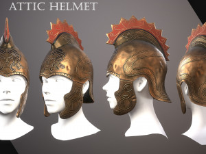 Attic Helmet 3D Model