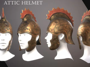 Attic Helmet 3D Model