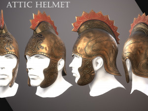 Attic Helmet 3D Model