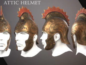 Attic Helmet 3D Model