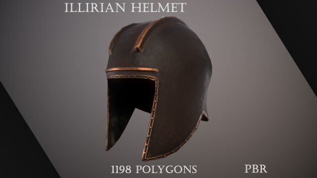 Illirian helmet 3D Model .c4d .max .obj .3ds .fbx .stl .blend 