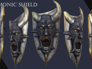 Demonic shield Modèle 3D