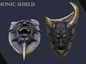 Demonic shield Modèle 3D