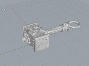 The Hammer of Svarog with the Star of Russia 3D Model