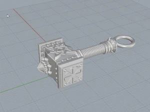 The Hammer of Svarog with the Star of Russia 3D Model