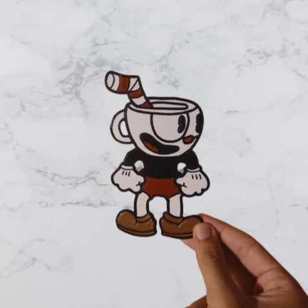 Cuphead 2D 3D Print Model .c4d .max .obj .3ds .fbx .stl .blend 