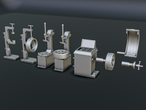 Car Mechanic Diorama Pack 1-64 3Dプリントモデル