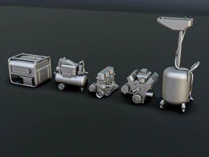 Car Mechanic Diorama Pack 1-64 3D Print Model