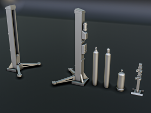 Car Mechanic Diorama Pack 1-64 3Dプリントモデル