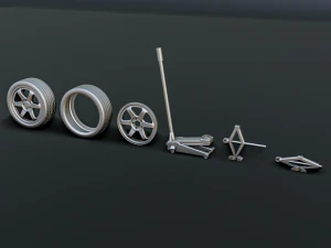 Car Mechanic Diorama Pack 1-64 3D Print Model