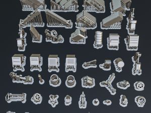 Car Mechanic Diorama Pack 1-64 3Dプリントモデル