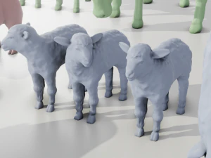 Livestock Farm Animals Diorama Pack 3D Print Model