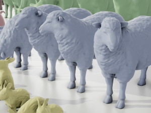 Livestock Farm Animals Diorama Pack 3Dプリントモデル