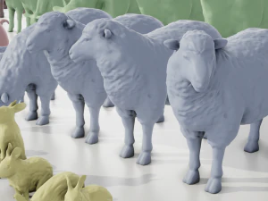 Livestock Farm Animals Diorama Pack 3D Print Model