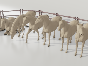 Livestock Farm Animals Diorama Pack 3Dプリントモデル