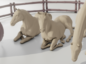 Livestock Farm Animals Diorama Pack 3Dプリントモデル