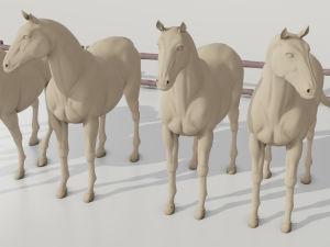 Livestock Farm Animals Diorama Pack 3Dプリントモデル