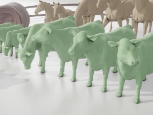 Livestock Farm Animals Diorama Pack 3D Print Model