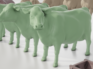 Livestock Farm Animals Diorama Pack 3Dプリントモデル