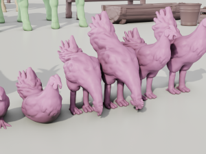 Livestock Farm Animals Diorama Pack 3Dプリントモデル