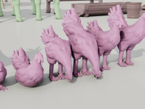 Livestock Farm Animals Diorama Pack 3D Print Model