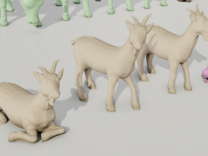 Livestock Farm Animals Diorama Pack 3Dプリントモデル