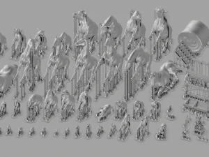 Livestock Farm Animals Diorama Pack 3D Print Model