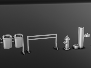 City Street Diorama Pack 3D 프린트 모델
