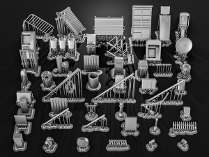 City Street Diorama Pack 3D 프린트 모델