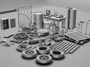 Soviet Warehouse Diorama Pack 3D प्रिंट मॉडल