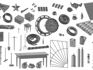 Soviet Warehouse Diorama Pack 3D Print Model