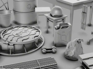 Soviet Warehouse Diorama Pack 3D Print Model