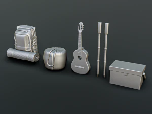 Camping Diorama Pack 3D Print Model