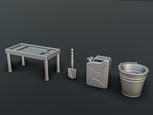 Camping Diorama Pack Model Cetak 3D