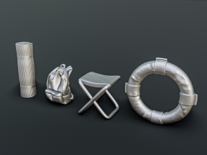 Camping Diorama Pack Model Cetak 3D