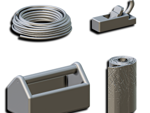 Garage Accessories Diorama Pack 1-24 3D Принт Модель in Другое 3DExport