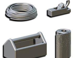 Garage Accessories Diorama Pack 1-24 3D Print Model