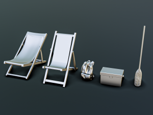 Beach Resort Diorama Pack 3D Принт Модель