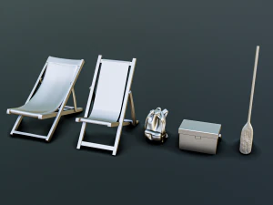 Beach Resort Diorama Pack 3D Print Model