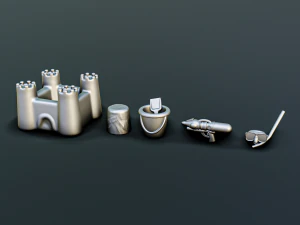 Beach Resort Diorama Pack 3D Print Model