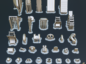 Beach Resort Diorama Pack 3D Принт Модель