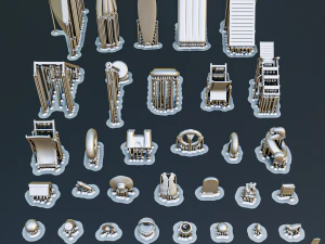 Beach Resort Diorama Pack 3D Print Model