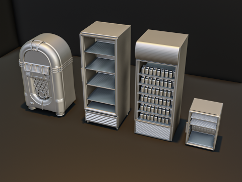 Restaurant Bar Diorama Pack 3D Model