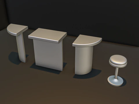 Restaurant Bar Diorama Pack 3D Model