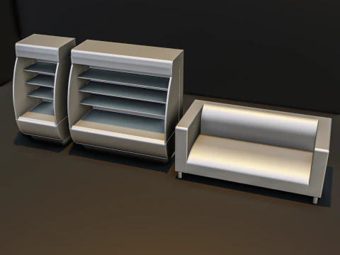 Restaurant Bar Diorama Pack 3D Model