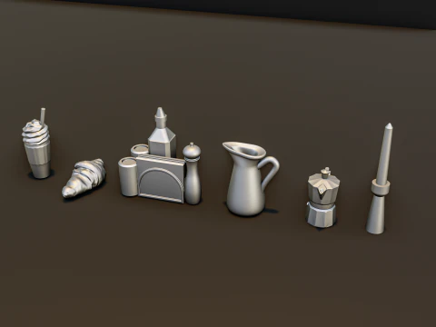 Restaurant Bar Diorama Pack 3D Model