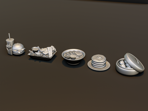 Restaurant Bar Diorama Pack 3D Model