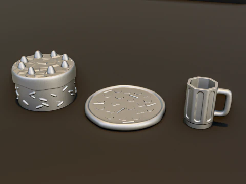Restaurant Bar Diorama Pack 3D Model