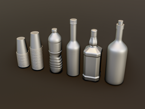 Restaurant Bar Diorama Pack 3D Model