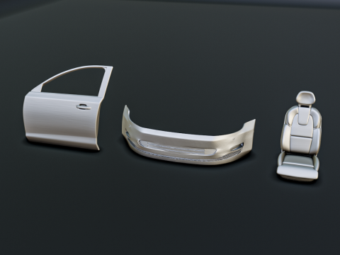 Car Parts Diorama Pack 1-24 1-32 1-35 1-64 3D Print Model